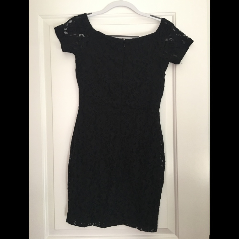 1 STATE black lace mini dress, size S